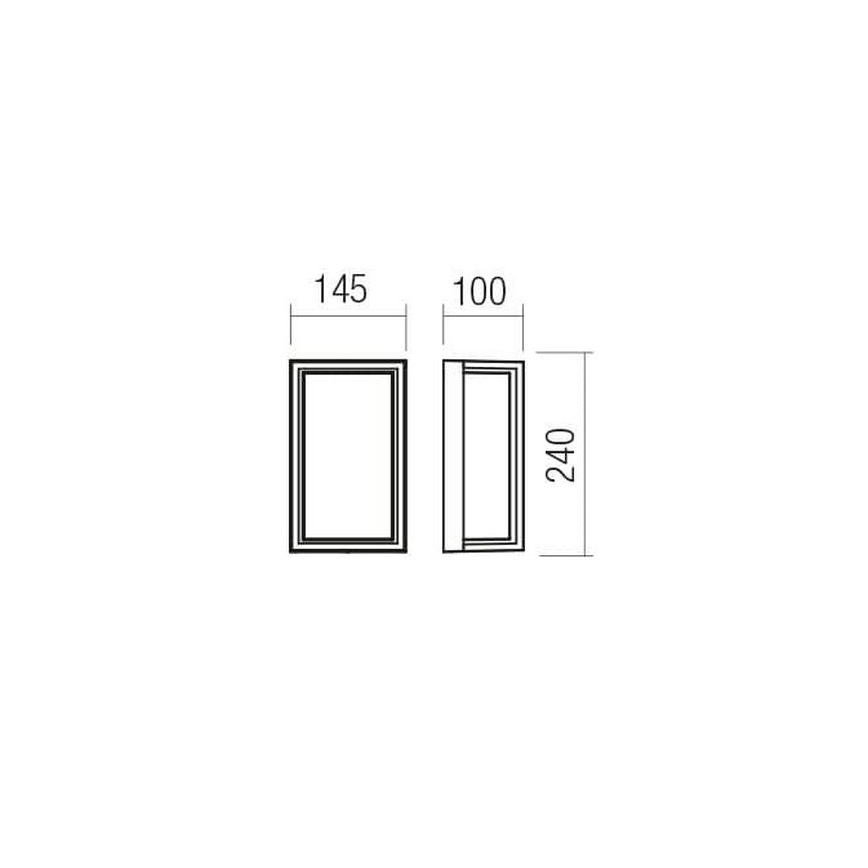 Redo 90533 - Udendørs LED væglampe QUADRIS LED/12W/230V IP54 antracit