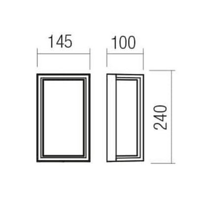 Redo 90534 - Udendørs LED væglampe QUADRIS LED/12W/230V IP54 brun