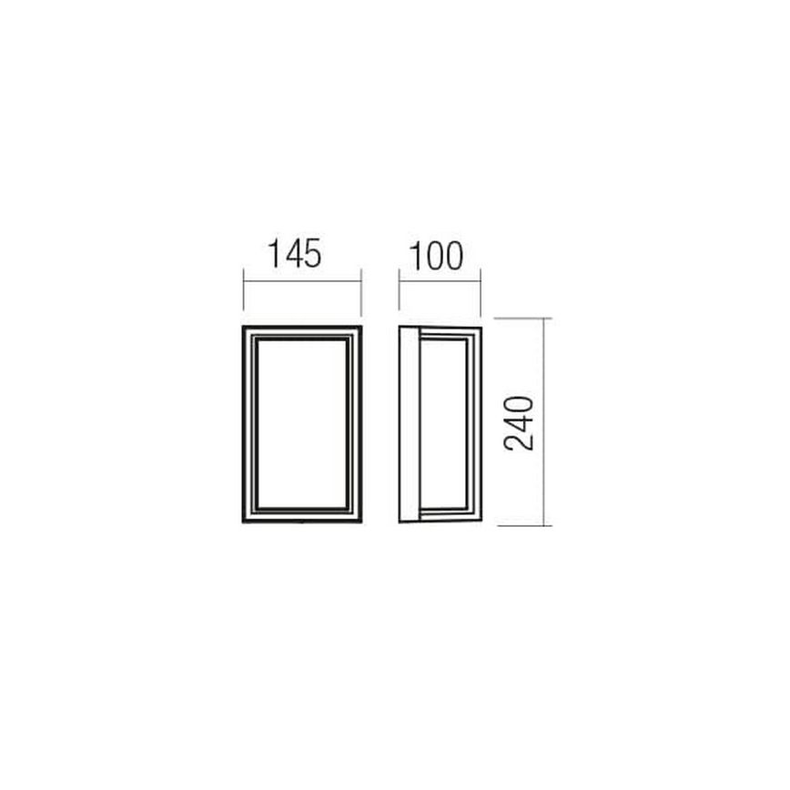 Redo 90534 - Udendørs LED væglampe QUADRIS LED/12W/230V IP54 brun