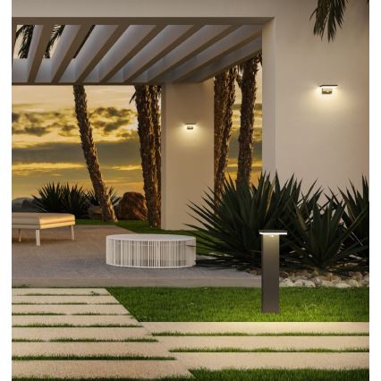 Redo 90535 - Soldrevet LED væglampe med sensor TAIYO LED/2W/3,7V 3000K 2200 mAh IP54 antracit
