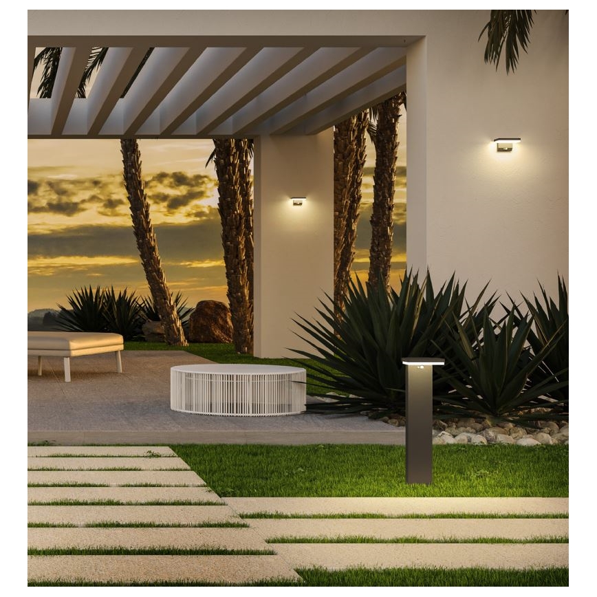 Redo 90535 - Soldrevet LED væglampe med sensor TAIYO LED/2W/3,7V 3000K 2200 mAh IP54 antracit