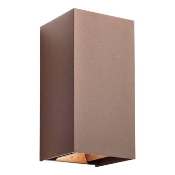 Redo 90554 - VARY LED udendørs væglampe, 2xLED/10W/230V, 3000K, IP54, brun