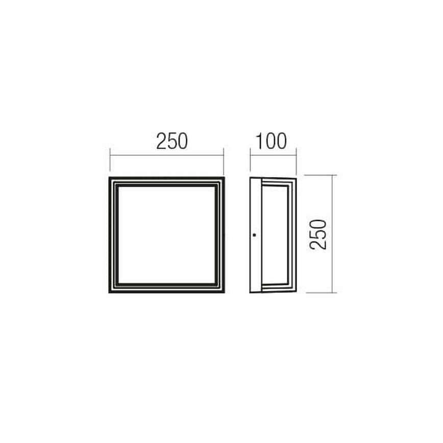 Redo 90565 - Udendørs LED væglampe QUADRIS LED/20W/230V IP54 antracit