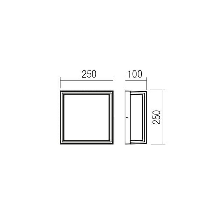 Redo 90566 - Udendørs LED væglampe QUADRIS LED/20W/230V IP54 brun