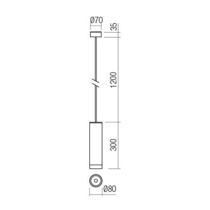 Redo 90570 - Udendørs LED pendellampe KLOU LED/9W/230V IP54 hvid