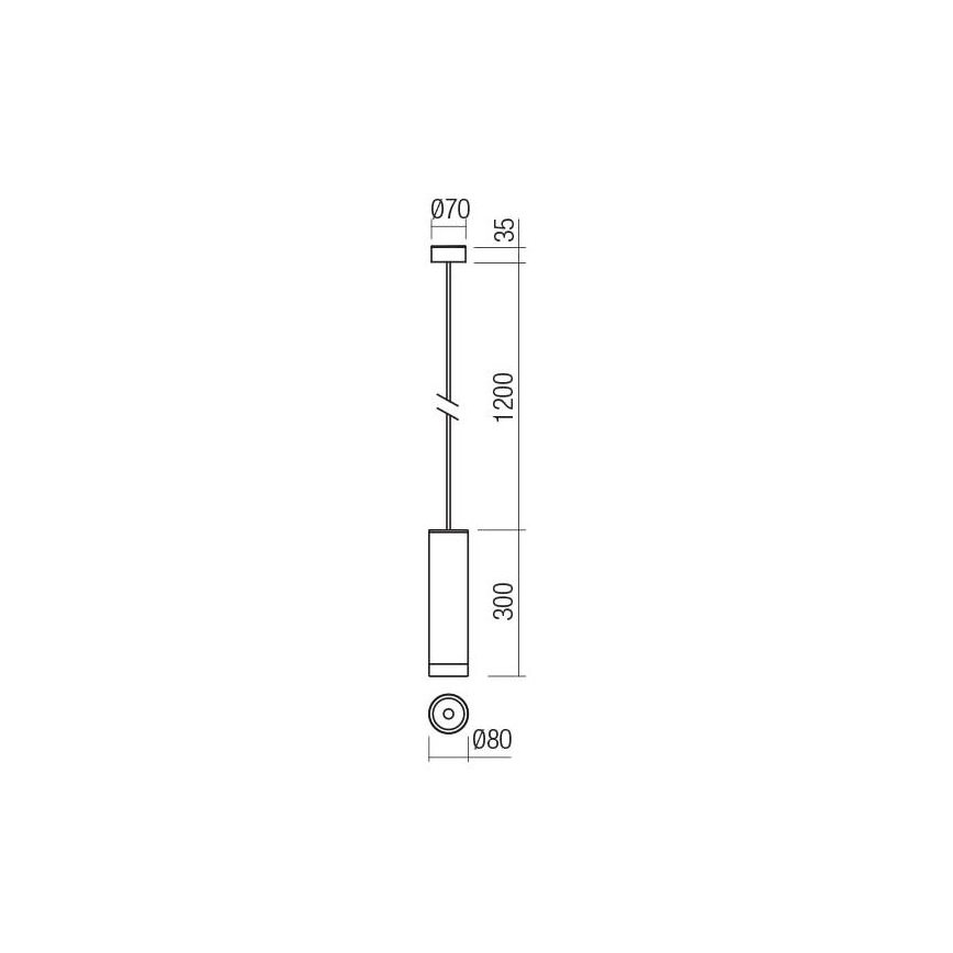 Redo 90570 - Udendørs LED pendellampe KLOU LED/9W/230V IP54 hvid