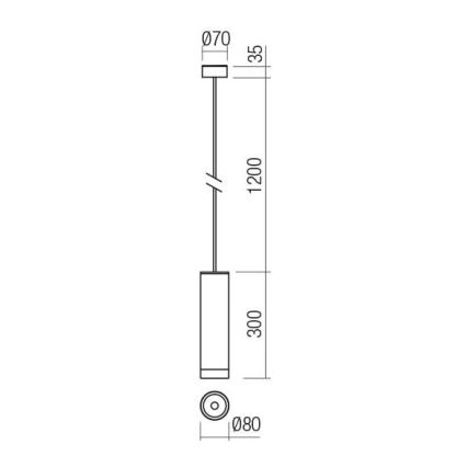 Redo 90571 - Udendørs LED pendellampe KLOU LED/9W/230V IP54 antracit