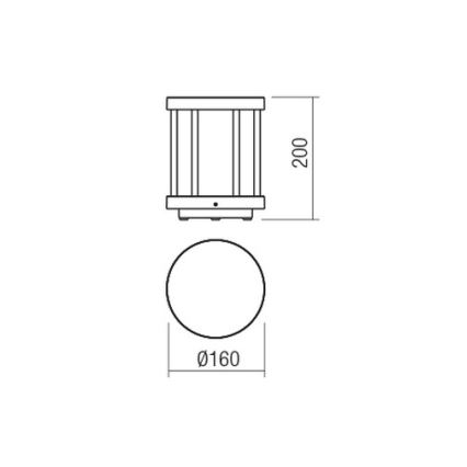Redo 90577 - KALEN LED udendørslampe/8W/230V 3000K 20 cm IP65 antracit