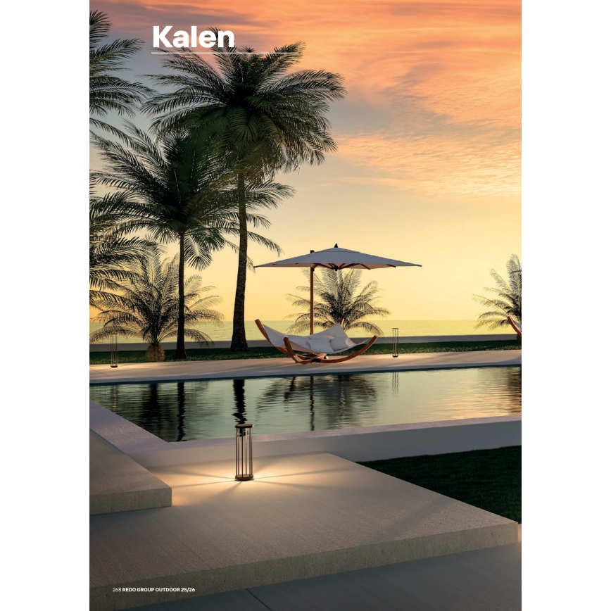 Redo 90579 - LED udendørslampe KALEN LED/8W/230V 3000K 75 cm IP65 antracit