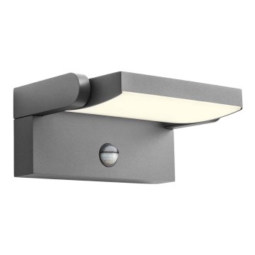 Redo 90587 - FLIP LED udendørs væglampe med sensor, 20W/230V, 3000K, CRI 90, IP54, antracit