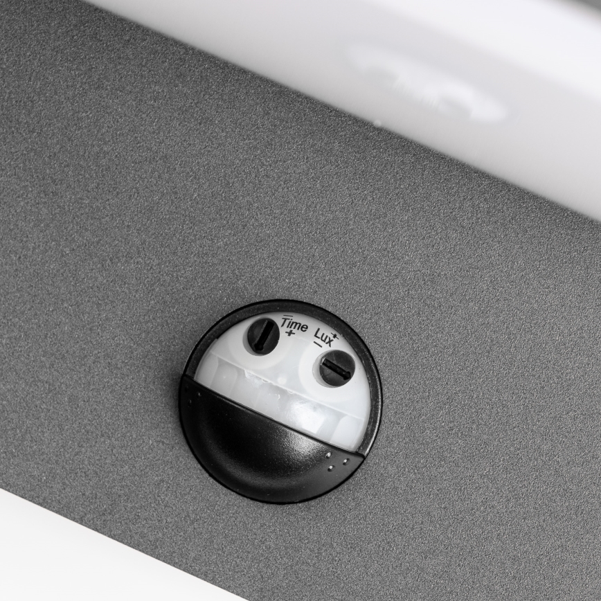 Redo 90587 - FLIP LED udendørs væglampe med sensor, 20W/230V, 3000K, CRI 90, IP54, antracit