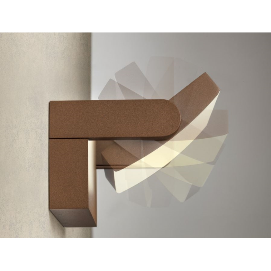 Redo 90588 - LED udendørs væglampe FLIP med sensor LED/20W/230V 3000K CRI 90 IP54 brun