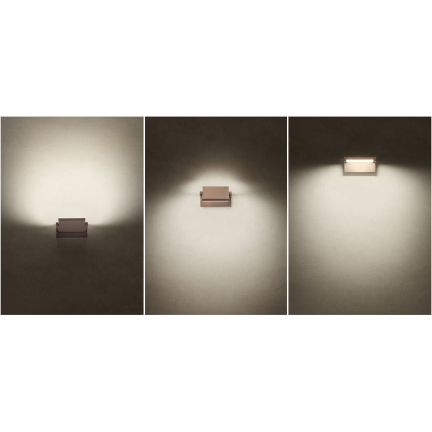 Redo 90588 - LED udendørs væglampe FLIP med sensor LED/20W/230V 3000K CRI 90 IP54 brun