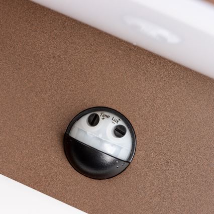 Redo 90588 - LED Udendørs væglampe med sensor FLIP LED/20W/230V CRI 90 3000K IP54 brun