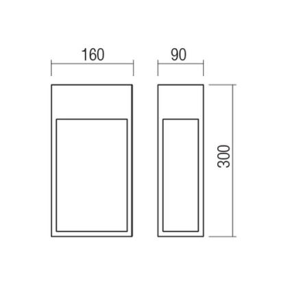 Redo 90603 - LED udendørs væglampe STAND LED/20W/230V 3000K CRI 90 IP65 antracit