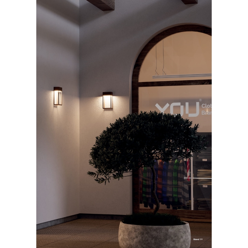 Redo 90604 - Udendørs LED-væglampe STAND LED/20W/230V 3000K CRI 90 IP65 brun