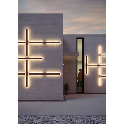 Redo 90622 - Udendørs LED væglampe REFLEXA LED/20W/230V 3000K 124 cm IP54 brun