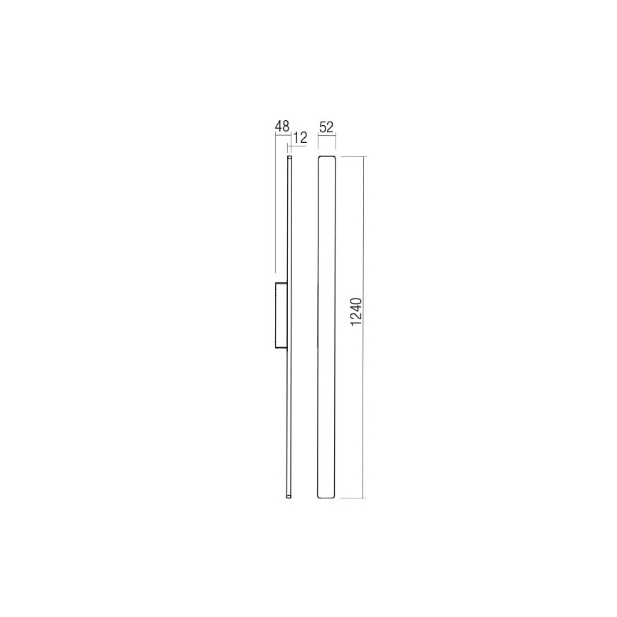Redo 90622 - Udendørs LED væglampe REFLEXA LED/20W/230V 3000K 124 cm IP54 brun
