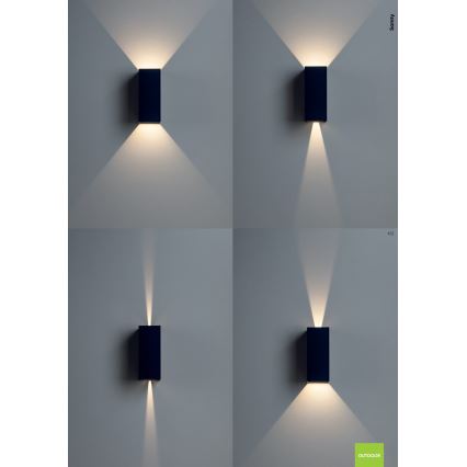 Redo 90635 - Udendørs LED væglampe SONNY 2xLED/5W/230V 2200/3000/4000K IP54 hvid