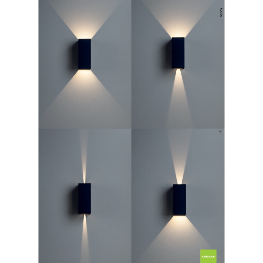 Redo 90635 - Udendørs LED væglampe SONNY 2xLED/5W/230V 2200/3000/4000K IP54 hvid