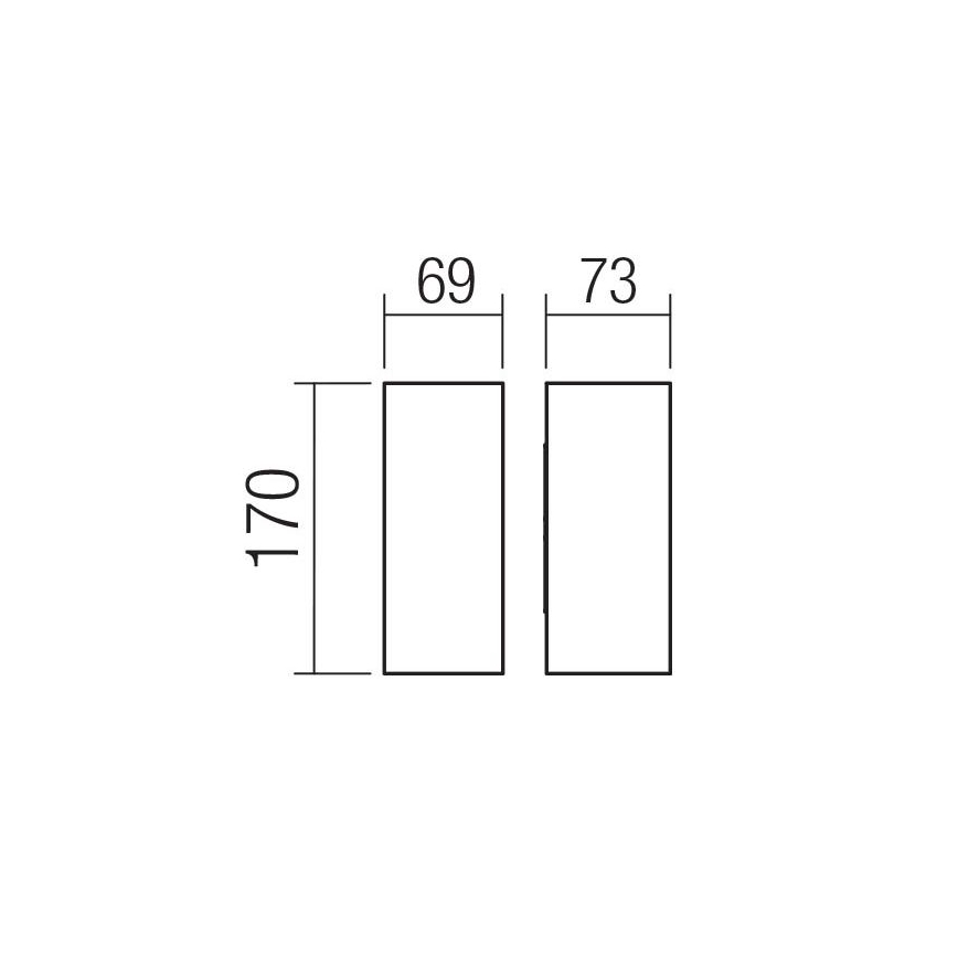 Redo 90636 - Udendørs LED væglampe SONNY 2xLED/5W/230V 2200/3000/4000K IP54 antracit