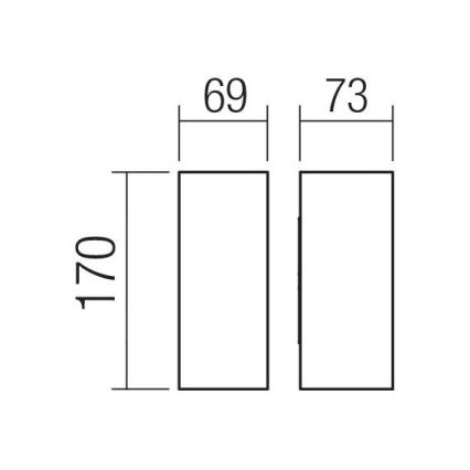 Redo 90637 - Udendørs LED væglampe SONNY 2xLED/5W/230V 2200/3000/4000K IP54 brun