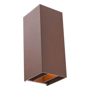 Redo 90637 - Udendørs LED væglampe SONNY 2xLED/5W/230V 2200/3000/4000K IP54 brun