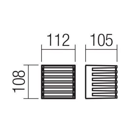 Redo 90639 - Udendørs LED væglampe BLAZE LED/12W/230V 3000K IP54 antracit