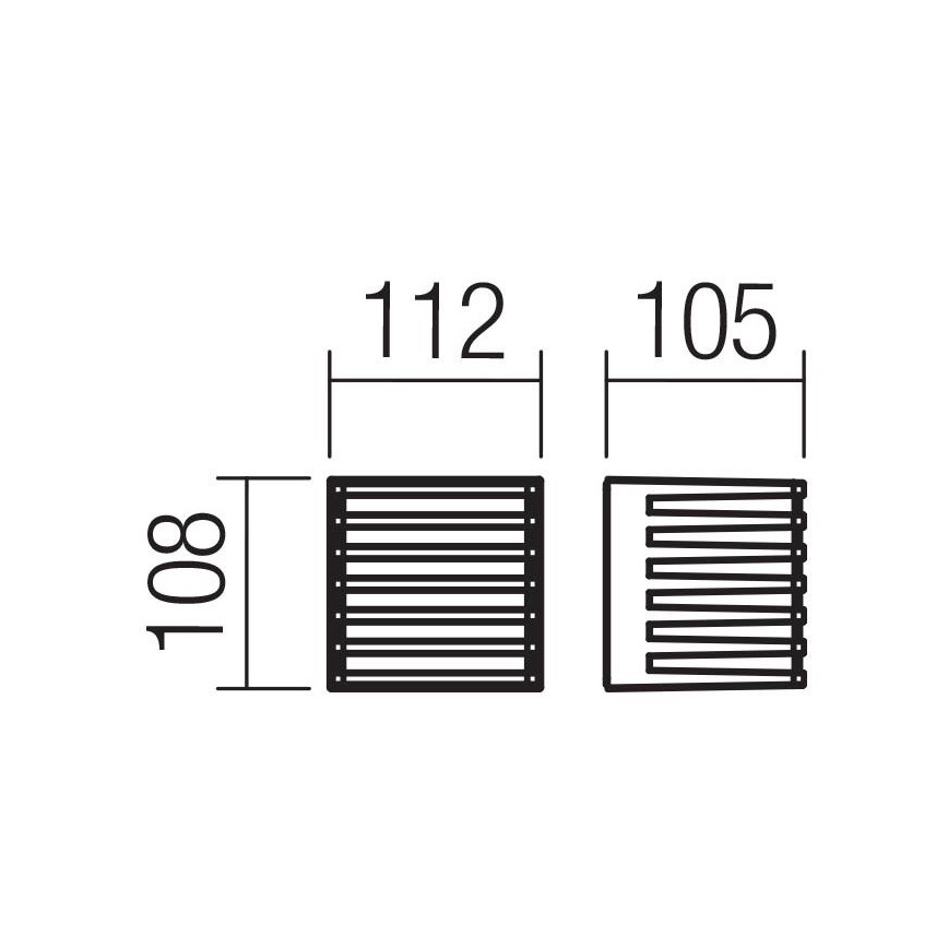 Redo 90639 - Udendørs LED væglampe BLAZE LED/12W/230V 3000K IP54 antracit