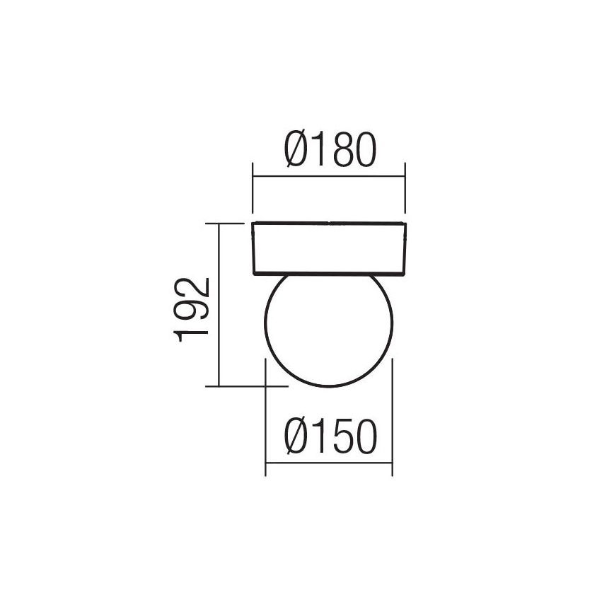 Redo 90641 - Udendørs loftlampe BULK 1xE27/28W/230V IP44 antracit