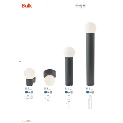 Redo 90642 - Udendørslampe BULK 1xE27/28W/230V 50 cm IP44 antracit