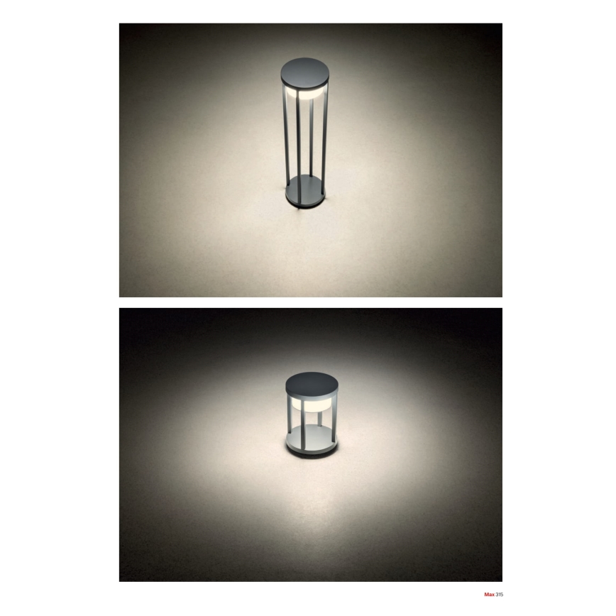 Redo 90677 - LED udendørslampe MAX LED/15W/230V 3000K 80 cm IP65 antracit