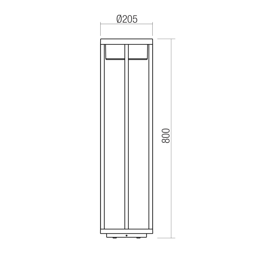 Redo 90677 - LED udendørslampe MAX LED/15W/230V 3000K 80 cm IP65 antracit