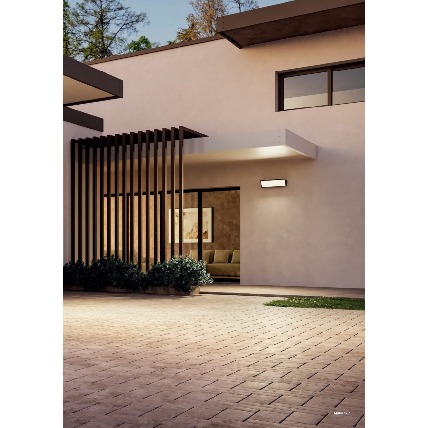 Redo 90678 - LED udendørs vægarmatur MAKO LED/65W/230V 3000K IP65 antracit