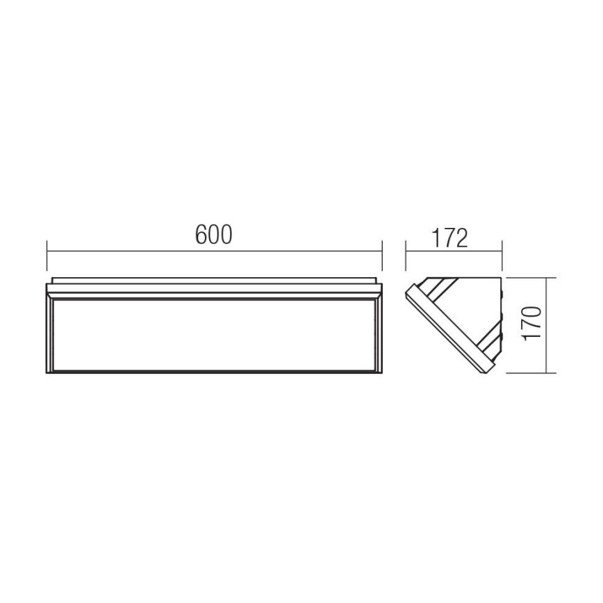 Redo 90678 - LED udendørs vægarmatur MAKO LED/65W/230V 3000K IP65 antracit