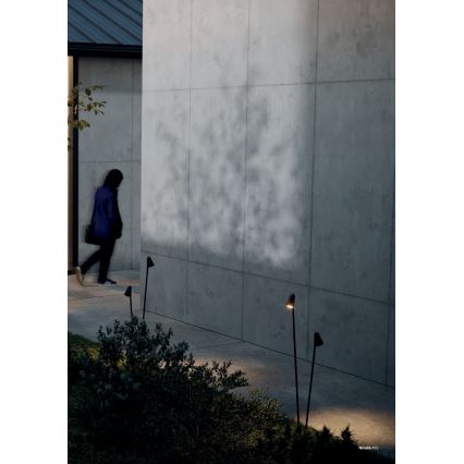 Redo 90712 - LED udendørs lampe NIVALIS 2xLED/6,9W/230V 3000K 110 cm IP65 brun