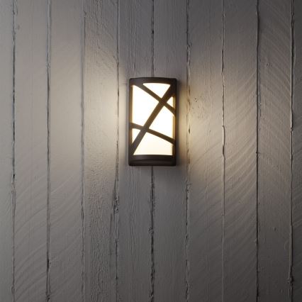 Redo 9097 - Udendørs væglampe VORTEX 1xE27/42W/230V IP44 brun