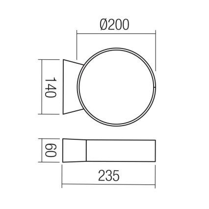 Redo 91063 - LED udendørs væglampe ONIRO LED/8W/230V 3000K CRI 90 IP65 brun
