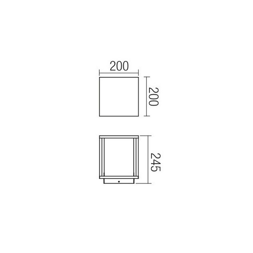 Redo 9109 - Udendørslampe VITRA 1xE27/15W/230V IP54 sort