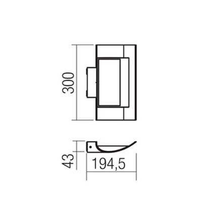 Redo 9112 - Udendørs LED væglampe VELA LED/24W/230V IP54