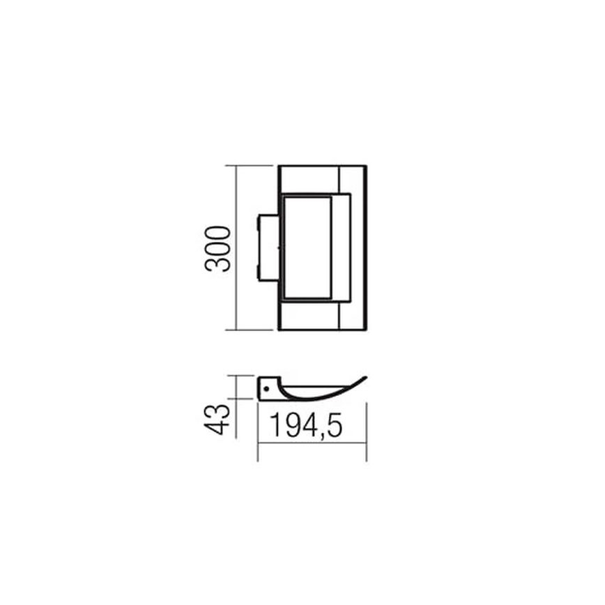 Redo 9112 - Udendørs LED væglampe VELA LED/24W/230V IP54