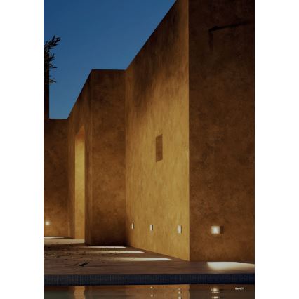 Redo 91195 - LED udendørs orienteringsarmatur BAST LED/2,5W/230V 3000K CRI 90 IP65 grå