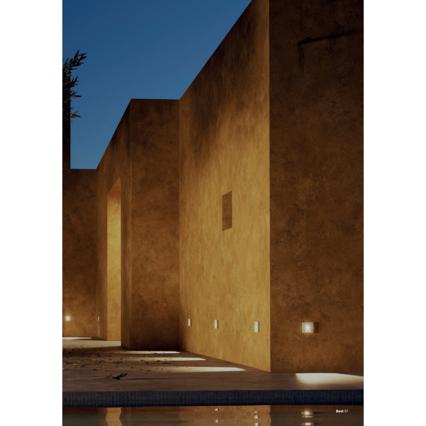 Redo 91195 - LED udendørs orienteringsarmatur BAST LED/2,5W/230V 3000K CRI 90 IP65 grå