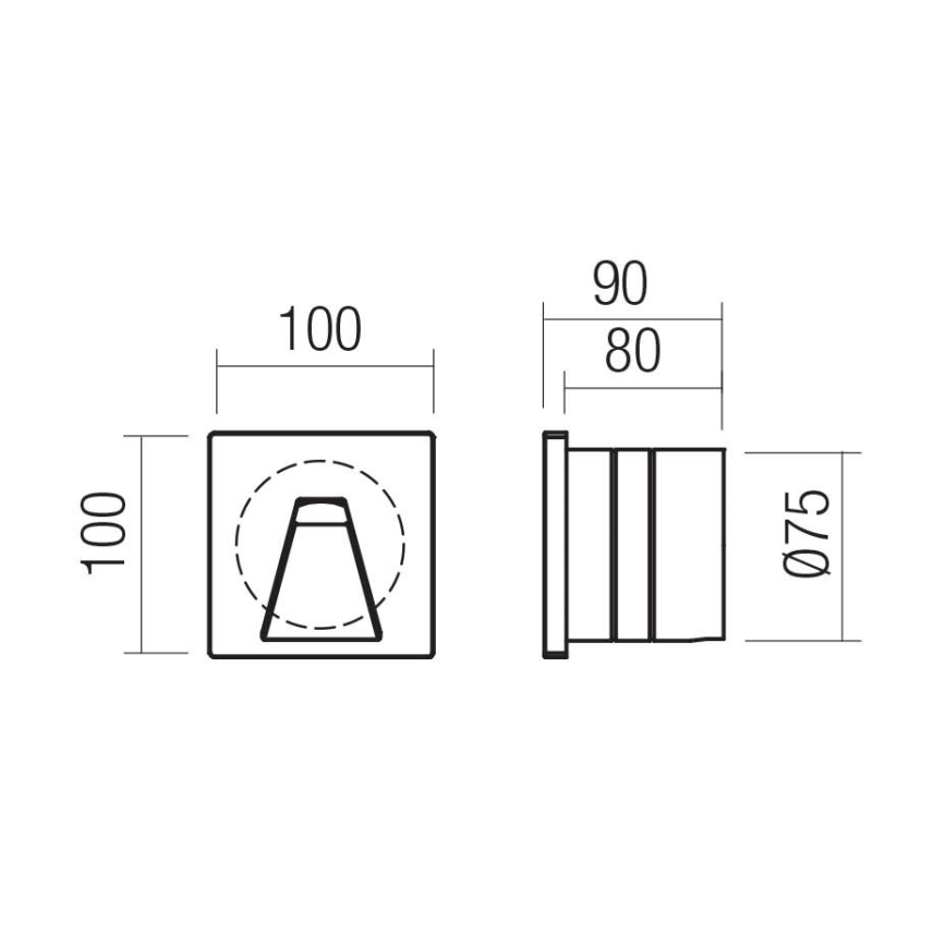 Redo 91196 - LED udendørs orienteringsarmatur BAST LED/2,5W/230V 3000K CRI 90 IP65 antracit