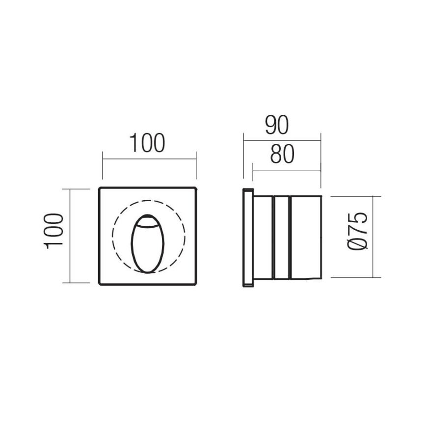 Redo 91199 - LED udendørs orienteringsarmatur BAST LED/2,5W/230V 3000K CRI 90 IP65 grå
