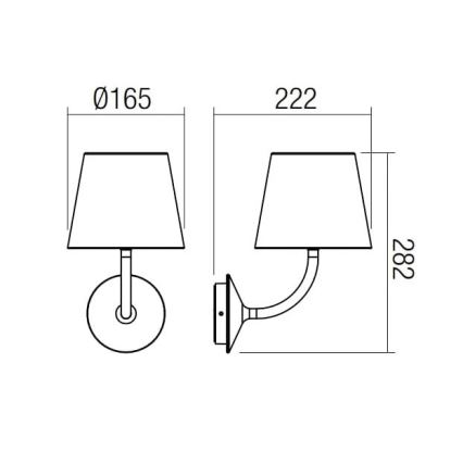 Redo 9125 - Udendørs LED væglampe GIORGIO LED/7W/230V IP65 sort