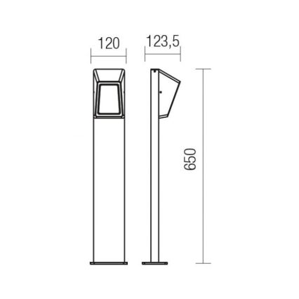 Redo 9168 - LED udendørslampe ARGES LED/3W/230V IP54 brun