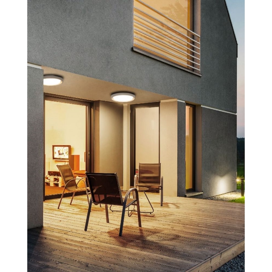 Redo 9180 - Udendørs LED loftlampe BEZEL LED/25W/230V diameter 27 cm IP54 hvid