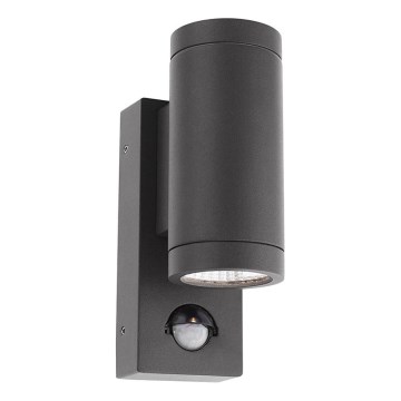 Redo 9453 - LED Udendørs væglampe med sensor VINCE 2xLED/3W/230V IP54 antracit