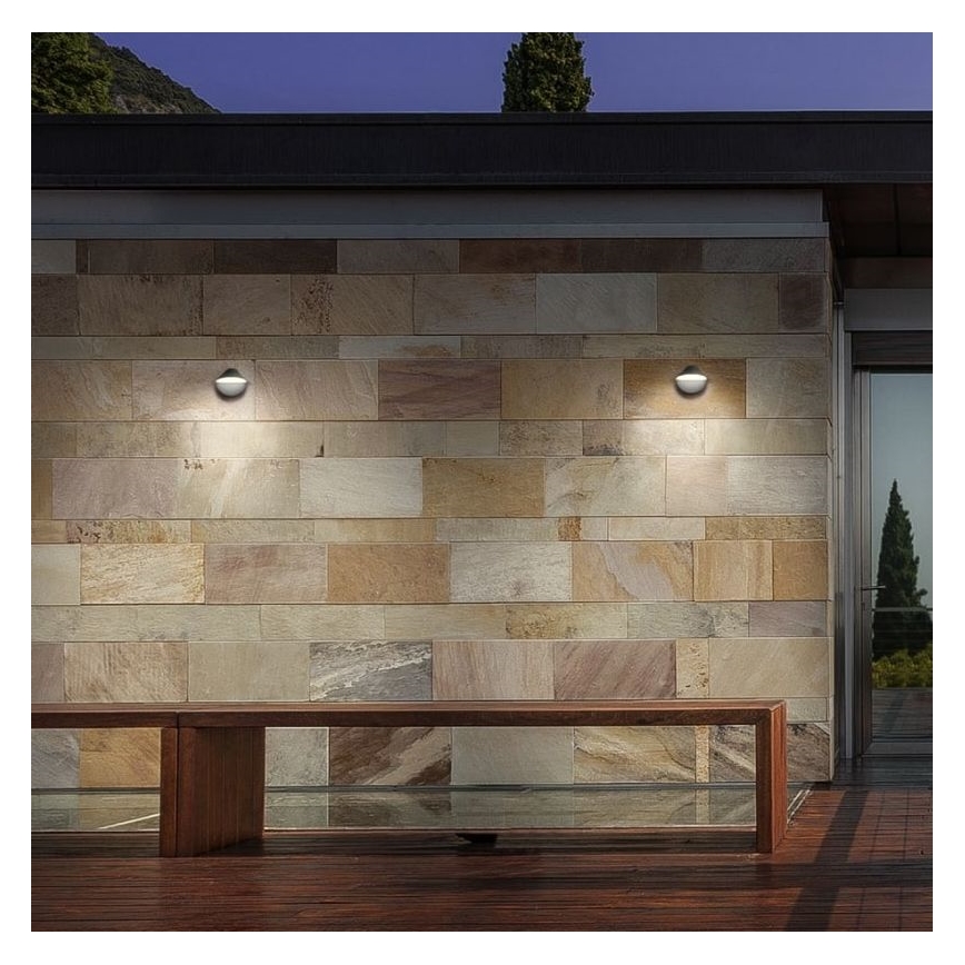 Redo 9496 - LED Udendørs Væglampe PACMAN LED/8W/230V IP44 antracit